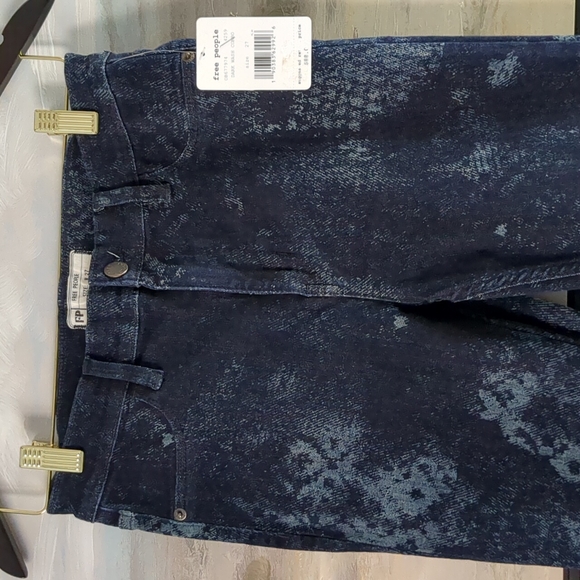 NWT Free people Indigo Combo High Rise Skinny Jeans Size 27 - Picture 2 of 11
